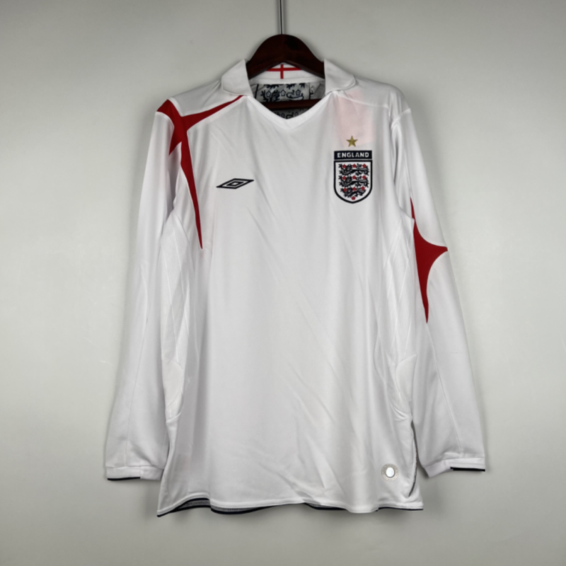 Retro Long Sleeve England 2006 Home Kit